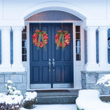 Thanksgiving Wreath Fall Hydrangea Bowknot Decoration Flower Garland Wreath Thanksgiving Front Door Home Decor