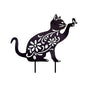 Cat Decorative Garden Stake Iron Hollow Exquisite Cat Garden Decor