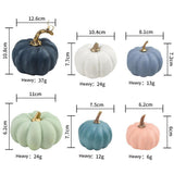 16Pcs Artificial Autumn Pumpkins Fake Foam Pumpkins for Halloween Thanksgiving Halloween Decoration - Side View