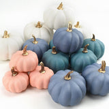 16Pcs Artificial Autumn Pumpkins Fake Foam Pumpkins for Halloween Thanksgiving Halloween Decoration - Rear View