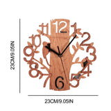 Wall Clock Tree Shape Silent Non Ticking Clock for Office Living Room Bedroom Decor