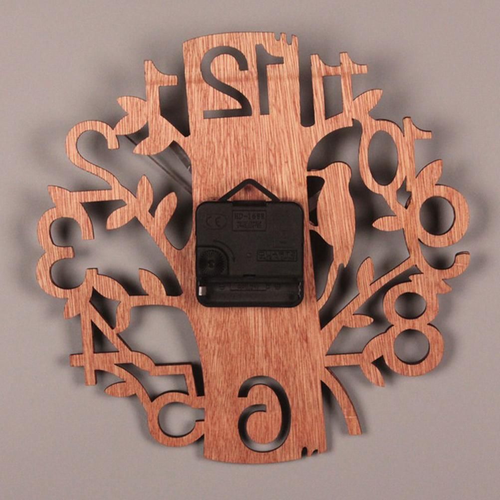 Wall Clock Tree Shape Silent Non Ticking Clock for Office Living Room Bedroom Decor