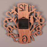 Wall Clock Tree Shape Silent Non Ticking Clock for Office Living Room Bedroom Decor - Rear View