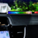 RGB Sound Reactive LED Light Bar LED Colorful Sound Control Audio Music Rhythm Dynamic Level Indicator Display Strip Light for Car Gaming PC TV Room - Side View