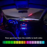 RGB Sound Reactive LED Light Bar LED Colorful Sound Control Audio Music Rhythm Dynamic Level Indicator Display Strip Light for Car Gaming PC TV Room - Top-Down View
