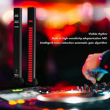 RGB Sound Reactive LED Light Bar LED Colorful Sound Control Audio Music Rhythm Dynamic Level Indicator Display Strip Light for Car Gaming PC TV Room - 45-Degree Angle