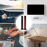 RGB Sound Reactive LED Light Bar LED Colorful Sound Control Audio Music Rhythm Dynamic Level Indicator Display Strip Light for Car Gaming PC TV Room - Close-Up Angle