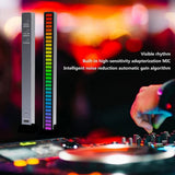 RGB Sound Reactive LED Light Bar LED Colorful Sound Control Audio Music Rhythm Dynamic Level Indicator Display Strip Light for Car Gaming PC TV Room - Low Angle