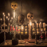 Skeleton Lamp Halloween 3D LED Skeleton Lamp Haunted House Ornament Prop Gifts for Birthday - Rear View
