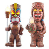 Solar Powered LED Tiki Light Solar Totem Figurine Ornaments LED Garden Light Decoration Crafts for Porch Lawn Trail - Extra Image