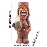 Solar Powered LED Tiki Light Solar Totem Figurine Ornaments LED Garden Light Decoration Crafts for Porch Lawn Trail