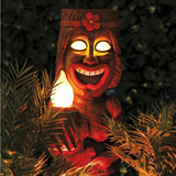 Solar Powered LED Tiki Light Solar Totem Figurine Ornaments LED Garden Light Decoration Crafts for Porch Lawn Trail