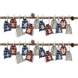 Advent Calendar Gift Bags DIY Countdown Calendar Christmas Bags with Drawstring 24 Days Hanging Gift Bags for Christmas Decorations Wood Board