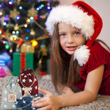 Advent Calendar Gift Bags DIY Countdown Calendar Christmas Bags with Drawstring 24 Days Hanging Gift Bags for Christmas Decorations Wood Board