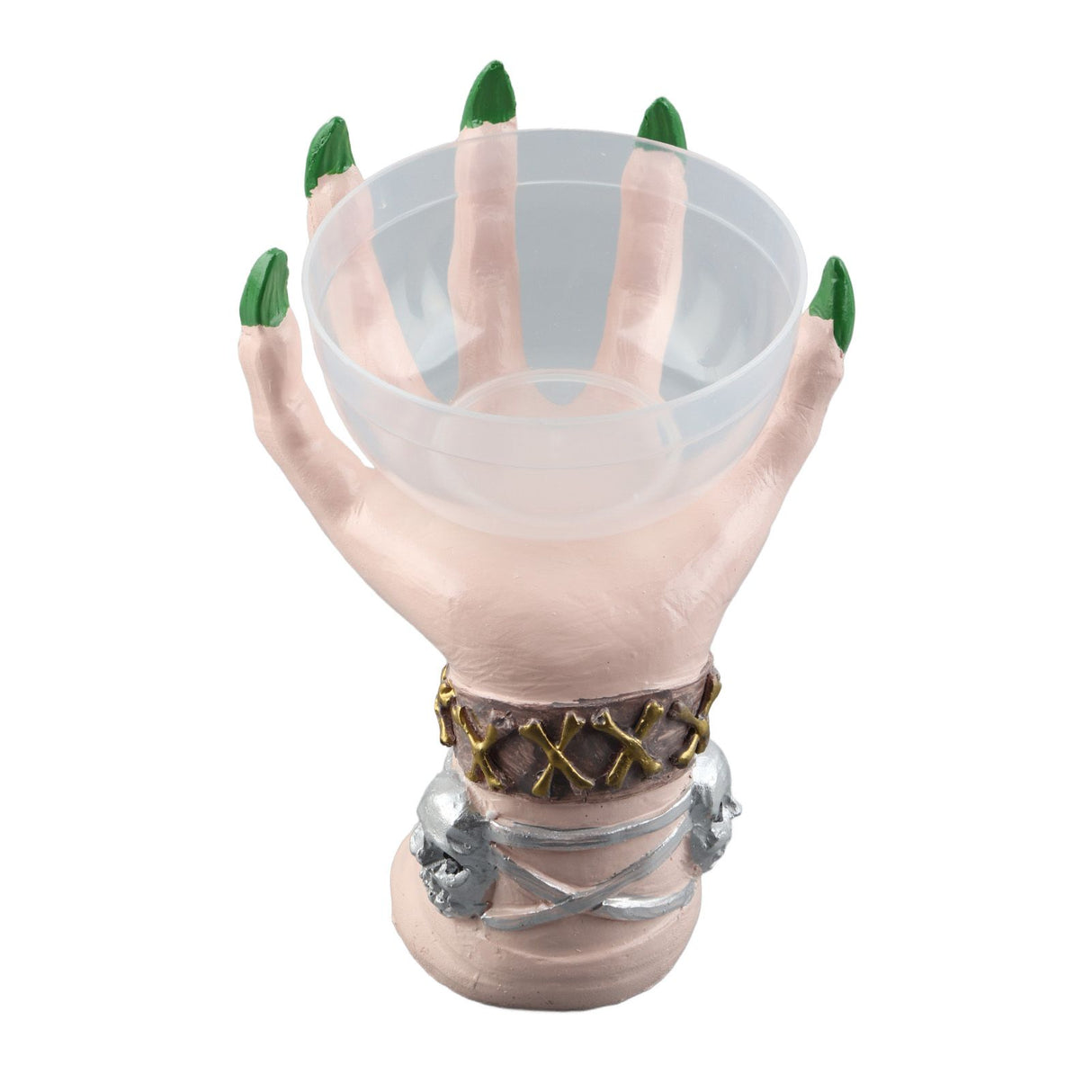Halloween Witch Hands Snack Bowl Stand Snack Basket Resin Desktop Ornament for Halloween Festival Xmas Party Home Party