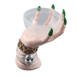 Halloween Witch Hands Snack Bowl Stand Snack Basket Resin Desktop Ornament for Halloween Festival Xmas Party Home Party - Front View