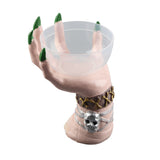 Halloween Witch Hands Snack Bowl Stand Snack Basket Resin Desktop Ornament for Halloween Festival Xmas Party Home Party