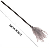 5Pcs Halloween Witch Brooms Plastic Witch Broomstick Wizard Flying Broom for Halloween Party Haunted House Decoration - Front View