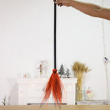 5Pcs Halloween Witch Brooms Plastic Witch Broomstick Wizard Flying Broom for Halloween Party Haunted House Decoration - Close-Up Angle