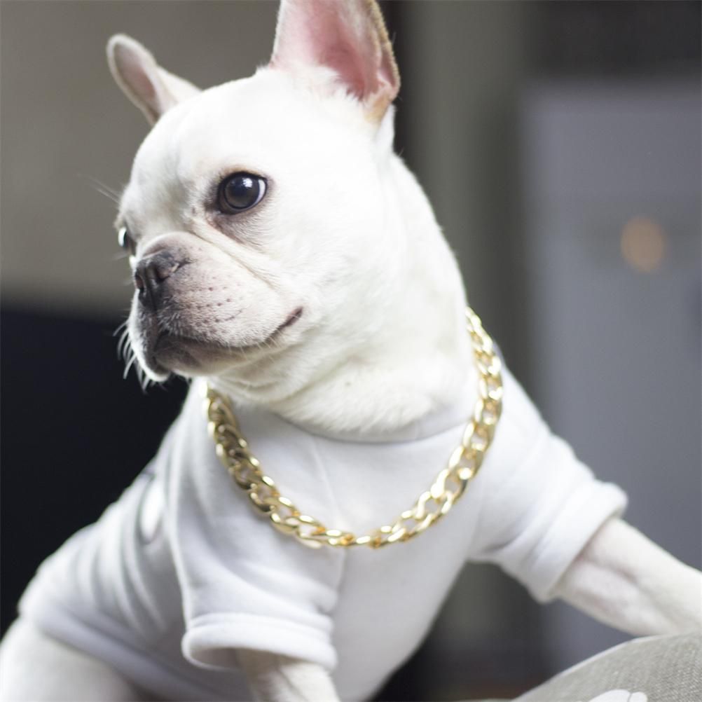 Dog Chain Pet Dog Metal Gold Collar Necklace Pet Jewelry Accessories for Four Seasons