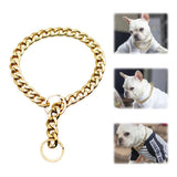 Dog Chain Pet Dog Metal Gold Collar Necklace Pet Jewelry Accessories for Four Seasons - Extra Image