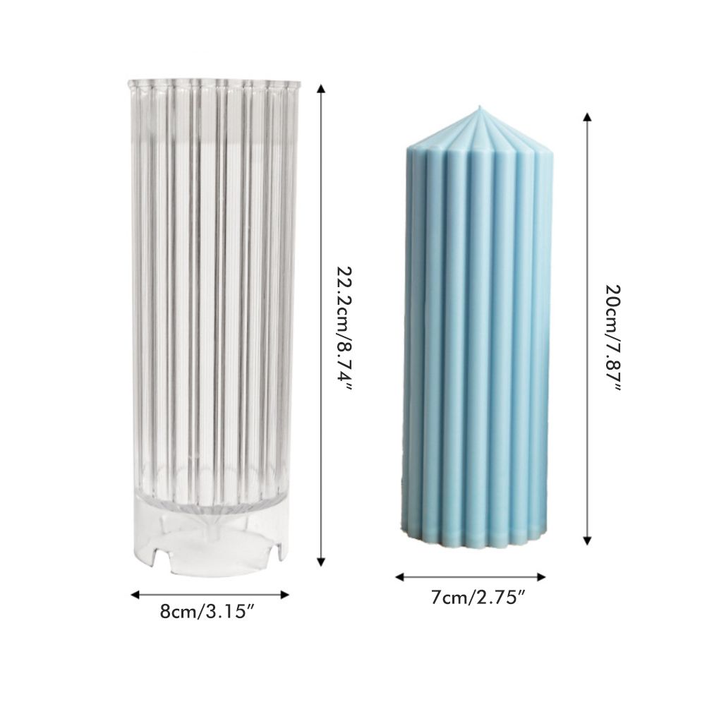 Coarse Rack Tip Scented Candle Mold Geometric Shape Plastic Candle Making Molds for Making Paraffin Wax and Carnauba Wax