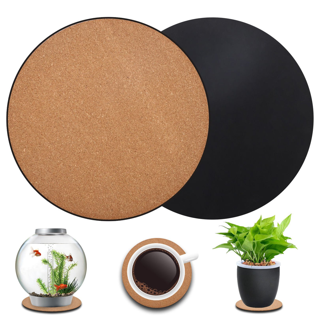 Eco Friendly Plastic Sheet Cork Flowerpot Pad Cork Plastic Sheet Plastic Cork Pad