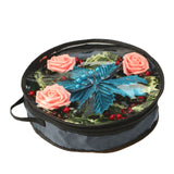 Transparent Christmas Wreath Storage Bag Portable Holiday Wreath Container Decoration Garland Organizer - Side View