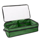 Christmas Ornament Storage Box Under Bed 64 Cell partition 600D Oxford PVC transparent window Black 61x30.5x15cm