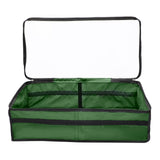 Christmas Ornament Storage Box Under Bed 64 Cell partition 600D Oxford PVC transparent window Black 61x30.5x15cm