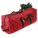 Christmas Tree Storage Bag 600D Oxford Cloth with Handle for 7in Tall Detachable Tree Red 152.4x50.8x63.5cm