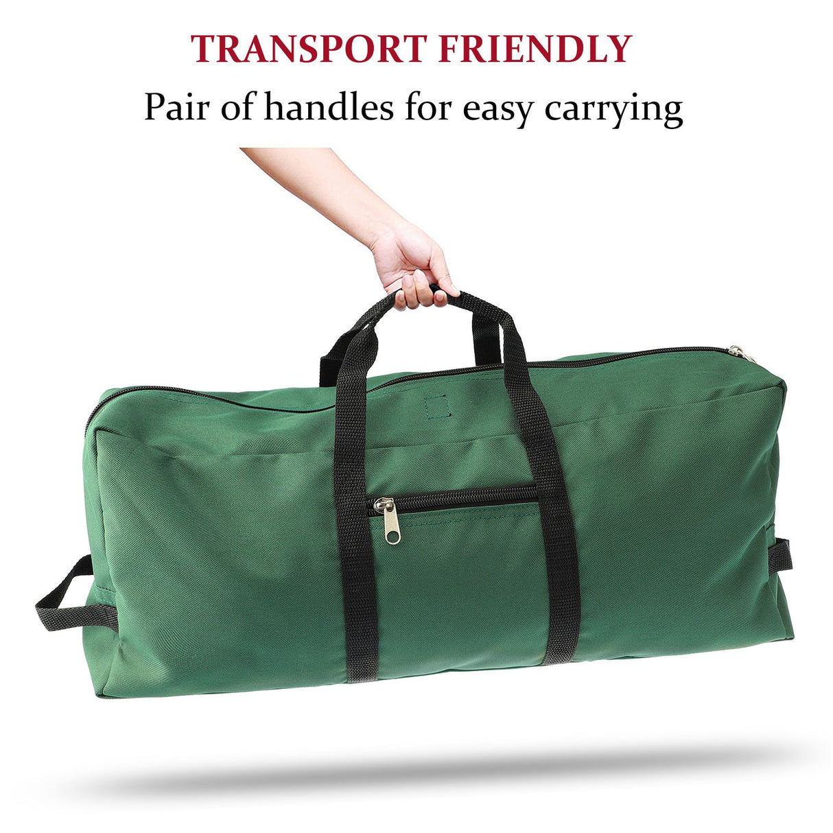 Christmas Tree Storage Bag 600D Oxford Cloth with Handle for 7in Tall Detachable Tree Red 152.4x50.8x63.5cm