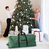 Christmas Tree Storage Bag 600D Oxford Cloth with Handle for 7in Tall Detachable Tree Red 152.4x50.8x63.5cm