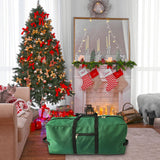 Christmas Tree Storage Bag 600D Oxford Cloth with Handle for 7in Tall Detachable Tree Red 152.4x50.8x63.5cm