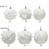 Foam Ball Snow White Christmas Ball Pendant Christmas Tree Decoration Pendant