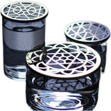 Flower Insert Lid Metal Grid for home centerpiece 15.2cm diameter - Front View