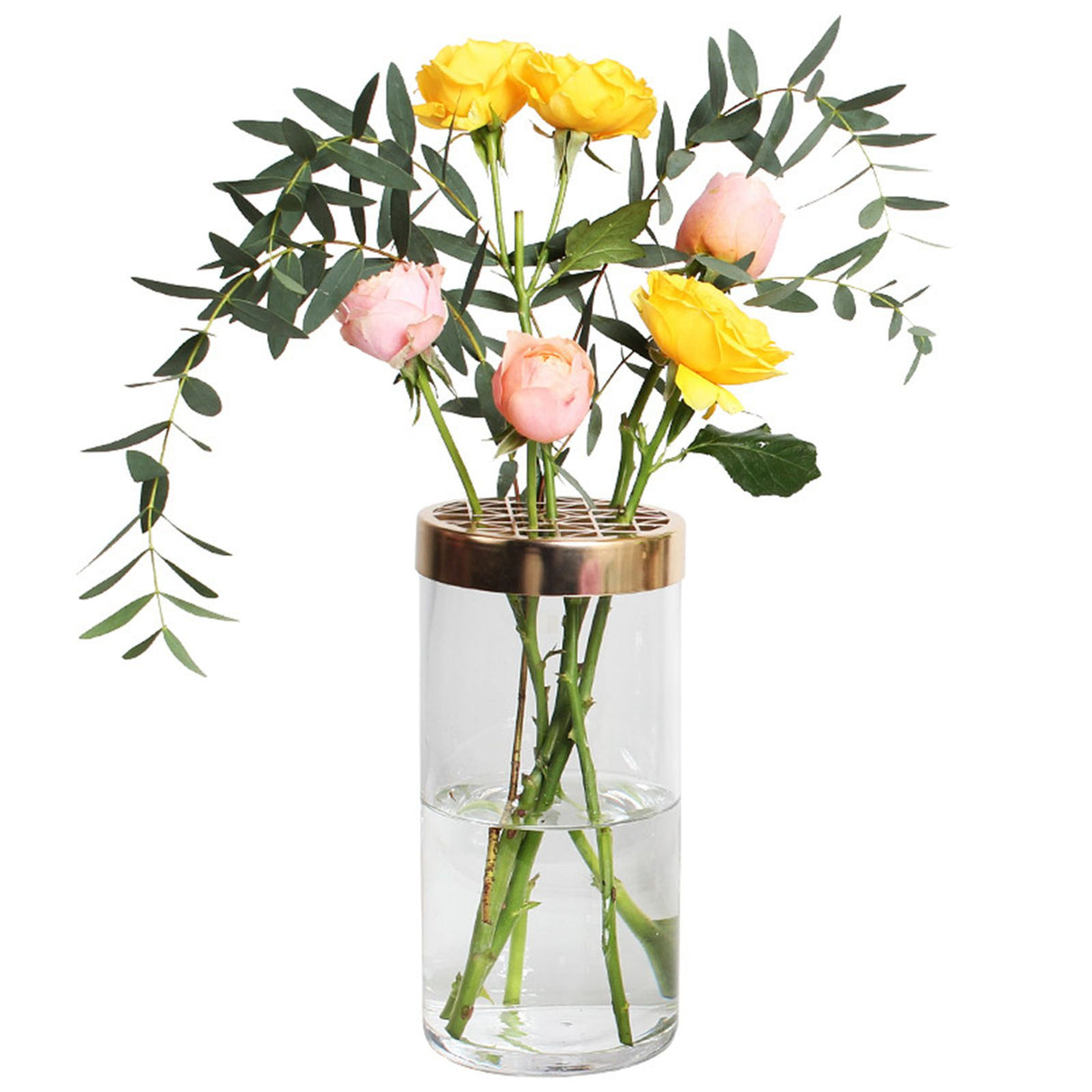 Flower Insert Lid Metal Grid for home centerpiece 15.2cm diameter