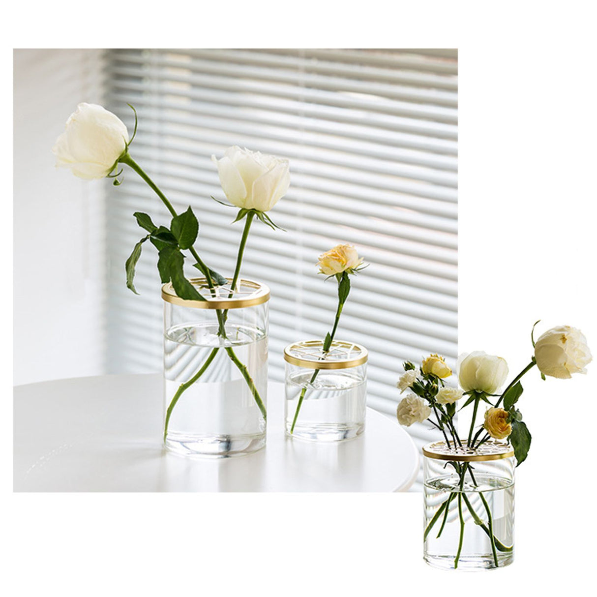 Flower Insert Lid Metal Grid for home centerpiece 15.2cm diameter