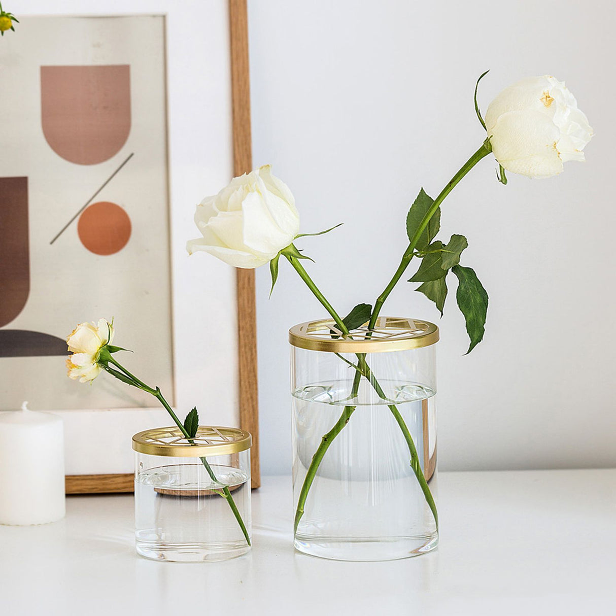 Flower Insert Lid Metal Grid for home centerpiece 15.2cm diameter