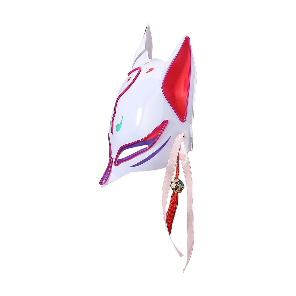 Led Fox Drift Mask Halloween Mask Light Up for Masquerade Parties Carnival