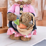 Rustic Easter Home Decor - Bunny Figurine Party Supplies - Side View