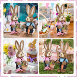 Rustic Easter Home Decor - Bunny Figurine Party Supplies - Extra Image
