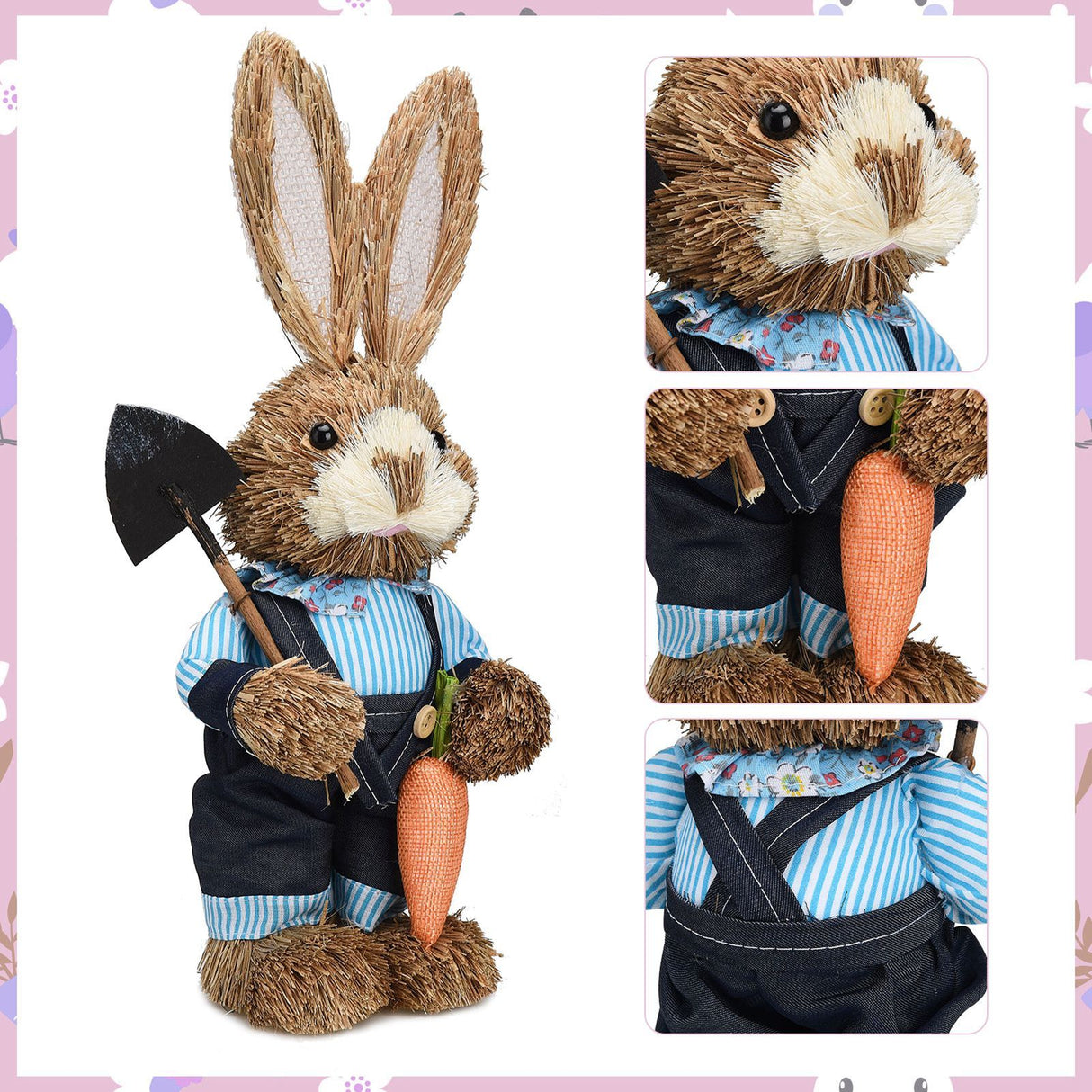 Rustic Easter Home Decor - Bunny Figurine Party Supplies