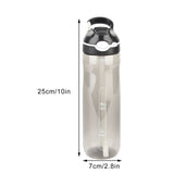 750ml Outdoor Fitness Water Bottle Portable Plastic Straw Cup Simple Sports Car Water Cup - 45-Degree Angle