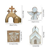 Easter Wooden Angel House Laminated Tray Decoration