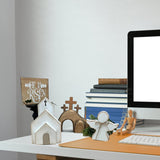 Easter Wooden Angel House Laminated Tray Decoration - Side View