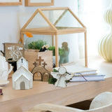 Easter Wooden Angel House Laminated Tray Decoration - 45-Degree Angle