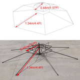2.7m Double Top Sunshade Umbrella Cloth Replace Outdoor Courtyard Garden Umbrella Surface Replace Rainproof Sunshade Cloth - Low Angle