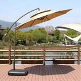 2.7m Double Top Sunshade Umbrella Cloth Replace Outdoor Courtyard Garden Umbrella Surface Replace Rainproof Sunshade Cloth - Extra Image