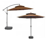3m Double Top Sunshade Umbrella Cloth Replace Outdoor Courtyard Garden Umbrella Surface Replace Rainproof Sunshade Cloth - Side View